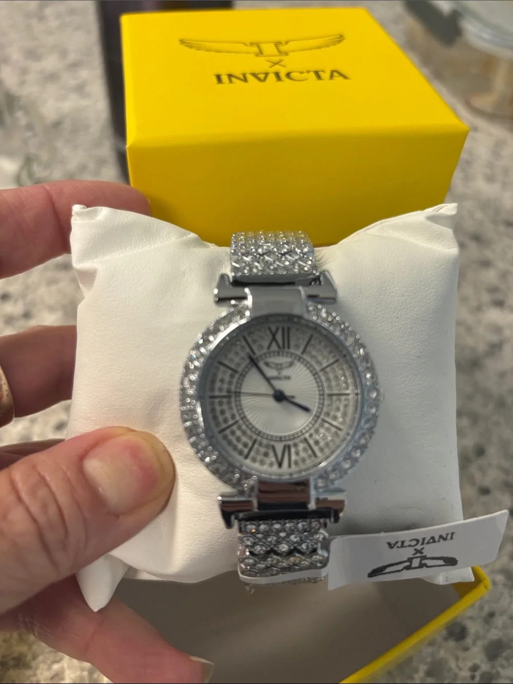 Invicta Women's Silver Crystal Bracelet Watch